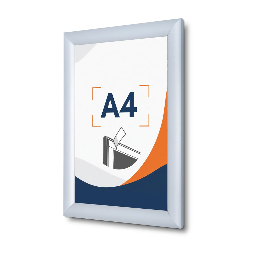 Cadre Clic-Clac Adhésif Aluminium A4 Argent