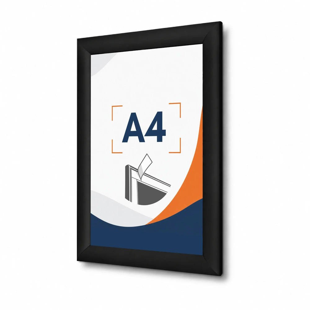 Cadre Clic-Clac Adhésif Aluminium A4 Noir