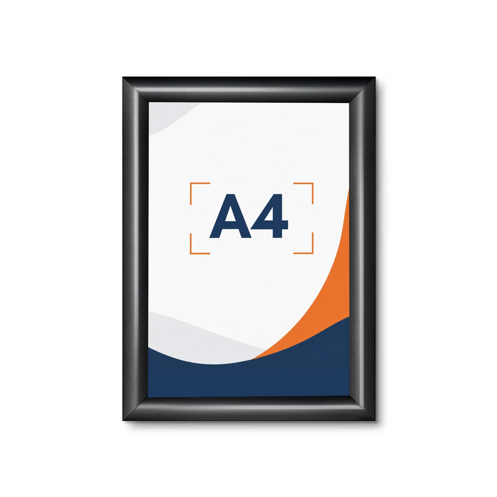 Cadre Clic-Clac Aluminium A4 Noir