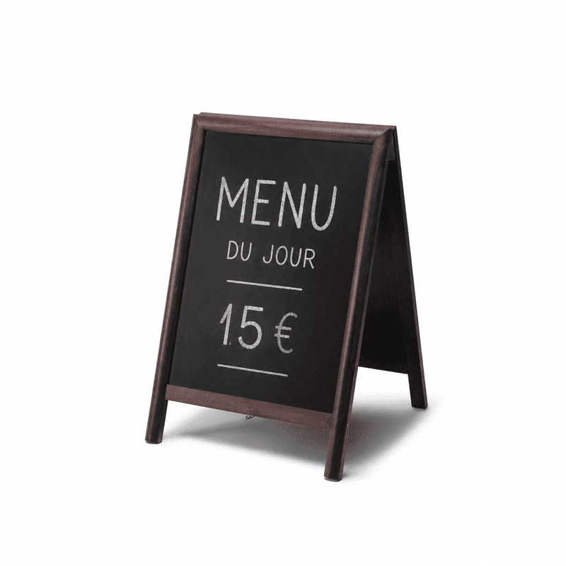 Chevalet Ardoise en Bois 550 x 850 mm Bois Foncé