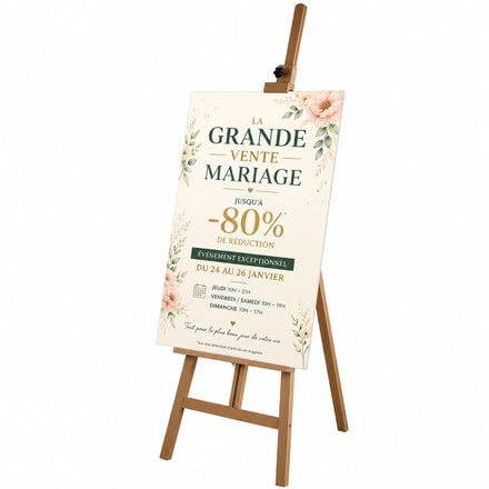 Chevalet d'Affichage en Bois