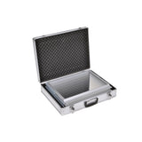 Porte-Brochures Pliable Double Face 6x A4 Argent mallette de transport
