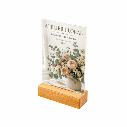 Porte-Menu de Table Bois en T A6