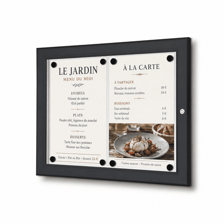 Porte-Menu Restaurant Mural 2 x A4 Standard