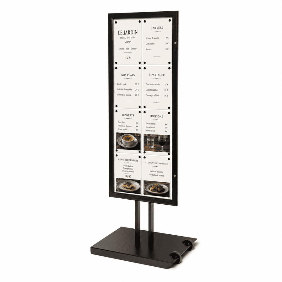 Porte-Menu Restaurant sur Pied 8 x A4