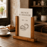 Présentoir de Table Vintage en Bois Affiche en situation
