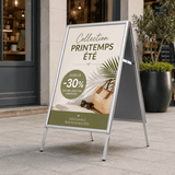 Stop-Trottoir Aluminium Double Face Argent profil 25 mm en situation