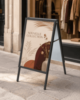 Stop-Trottoir Aluminium Double Face Noir