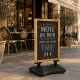 Stop-Trottoir Extérieur Lesté Ardoise Bois en situation
