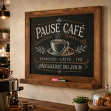 Tableau Ardoise Magnétique en Bois en situation