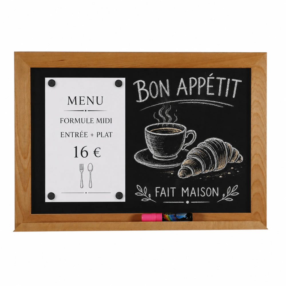 Tableau Ardoise Magnétique en Bois
