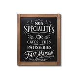 Tableau Ardoise Mural en Bois