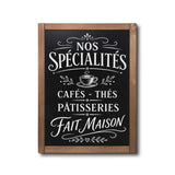 Tableau Ardoise Mural en Bois
