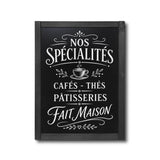 Tableau Ardoise Mural en Bois