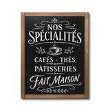 Tableau Ardoise Mural en Bois