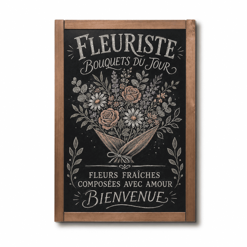 Tableau Ardoise Mural en Bois Bois Clair