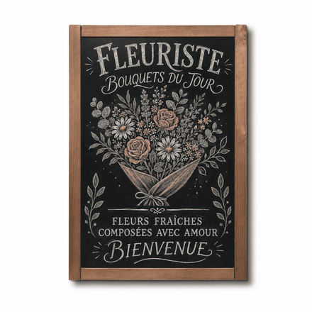 Tableau Ardoise Mural en Bois Bois Clair