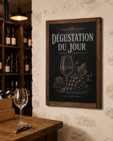 Tableau Ardoise Mural en Bois en situation