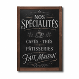 Tableau Ardoise Mural en Bois