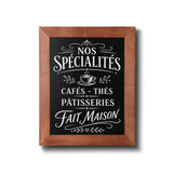 Tableau Ardoise Mural en Bois Premium