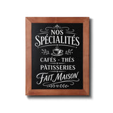 Tableau Ardoise Mural en Bois Premium