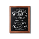 Tableau Ardoise Mural en Bois Premium