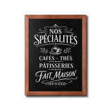 Tableau Ardoise Mural en Bois Premium