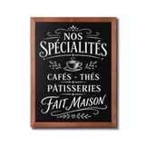 Tableau Ardoise Mural en Bois Premium