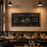 Tableau Ardoise Mural en Bois Premium