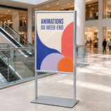 Totem Publicitaire Double Face Premium en situation