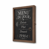 Vitrine Ardoise en Bois A3