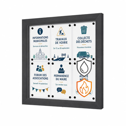 Vitrine d'Affichage Extérieure Verrouillable 6 x A4 Anthracite